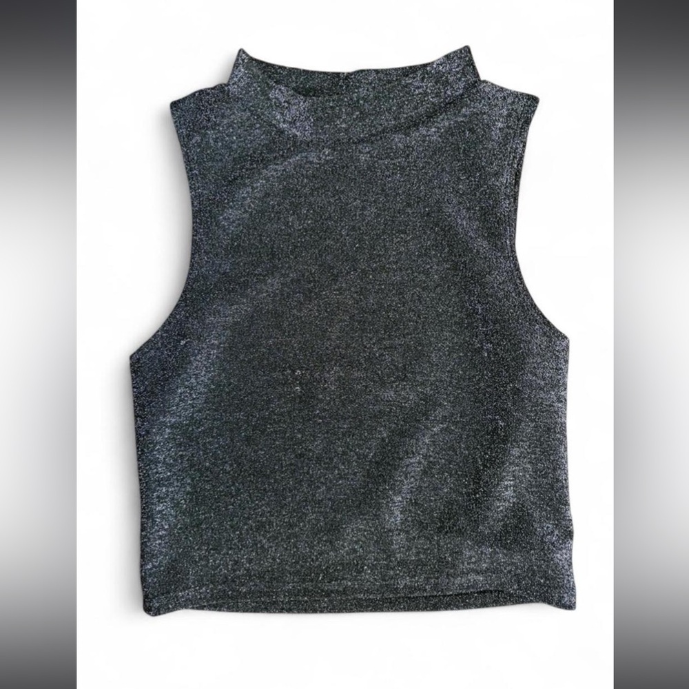 Olivia Rae Shimmering Black Tank Top